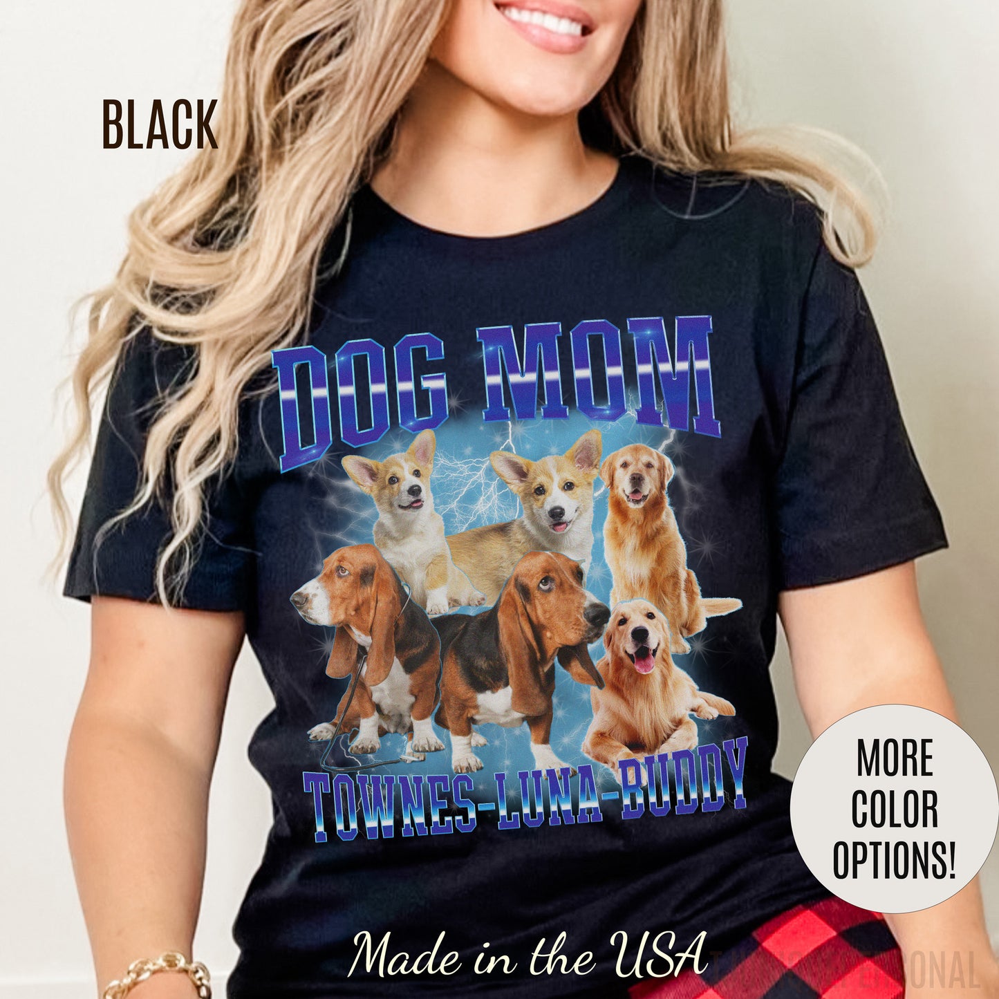 Custom Retro Dog Bootleg Shirt, Dog Mom Shirt, Dog Bootleg Retro 90's Tee, Custom Pet Photo, Custom Pet Portrait, Pet Lovers Gift, T1428