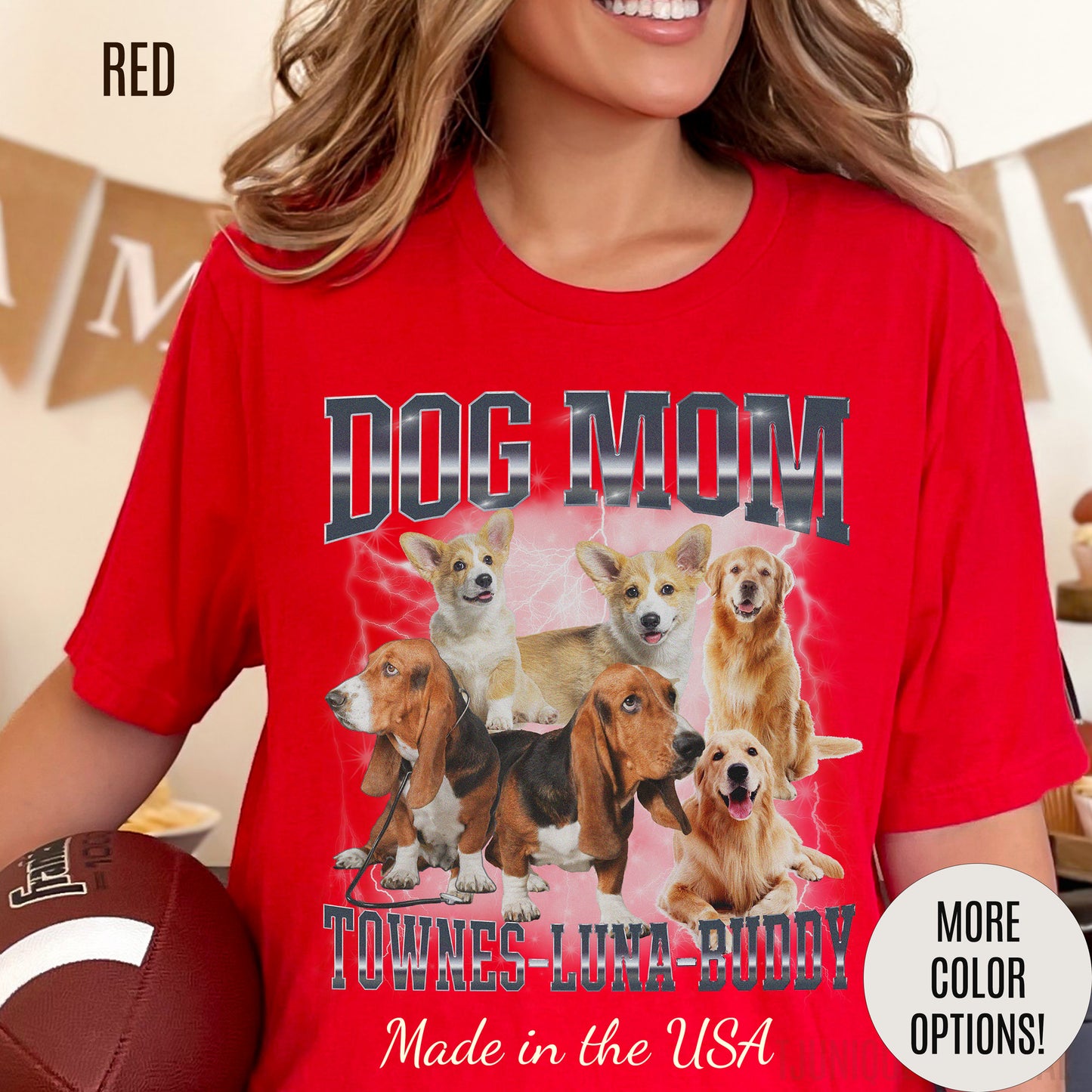 Custom Retro Dog Bootleg Shirt, Dog Mom Shirt, Dog Bootleg Retro 90's Tee, Custom Pet Photo, Custom Pet Portrait, Pet Lovers Gift, T1429