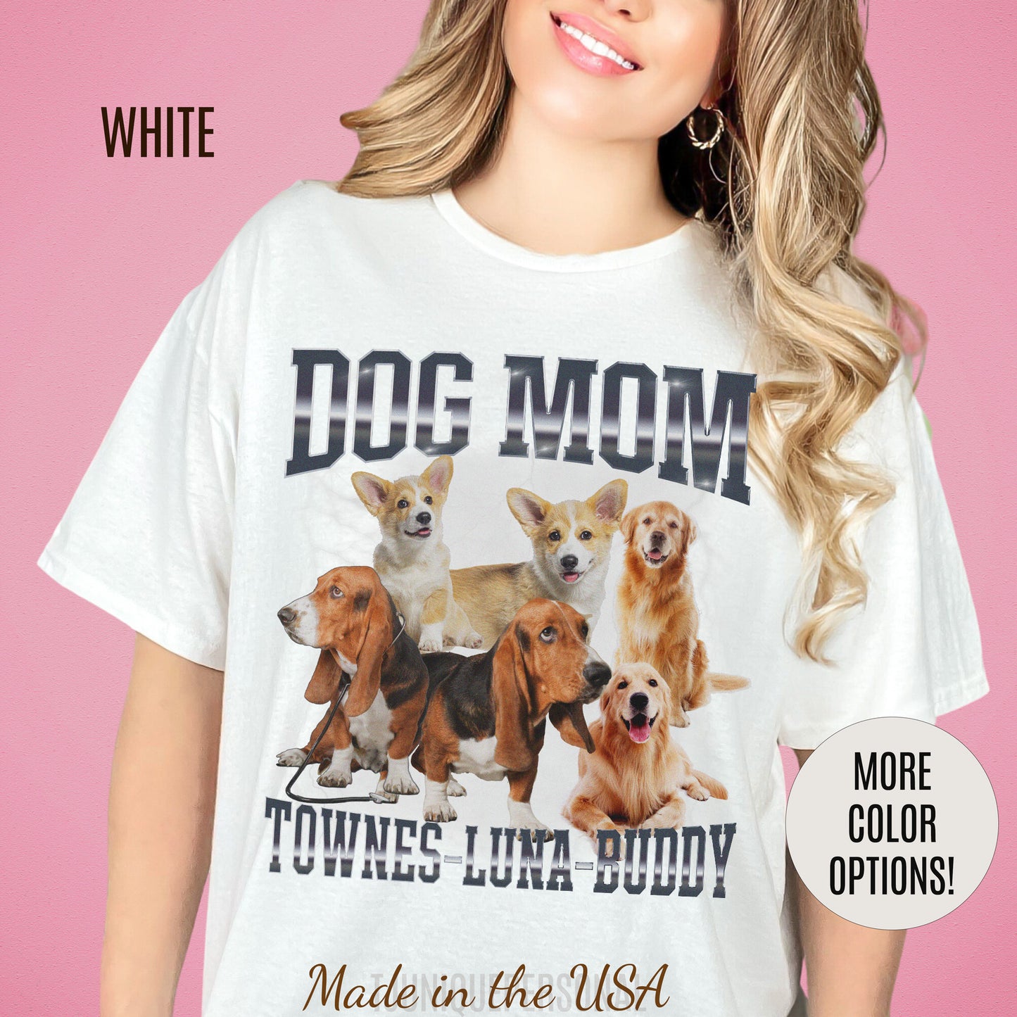 Custom Retro Dog Bootleg Shirt, Dog Mom Shirt, Dog Bootleg Retro 90's Tee, Custom Pet Photo, Custom Pet Portrait, Pet Lovers Gift, T1429