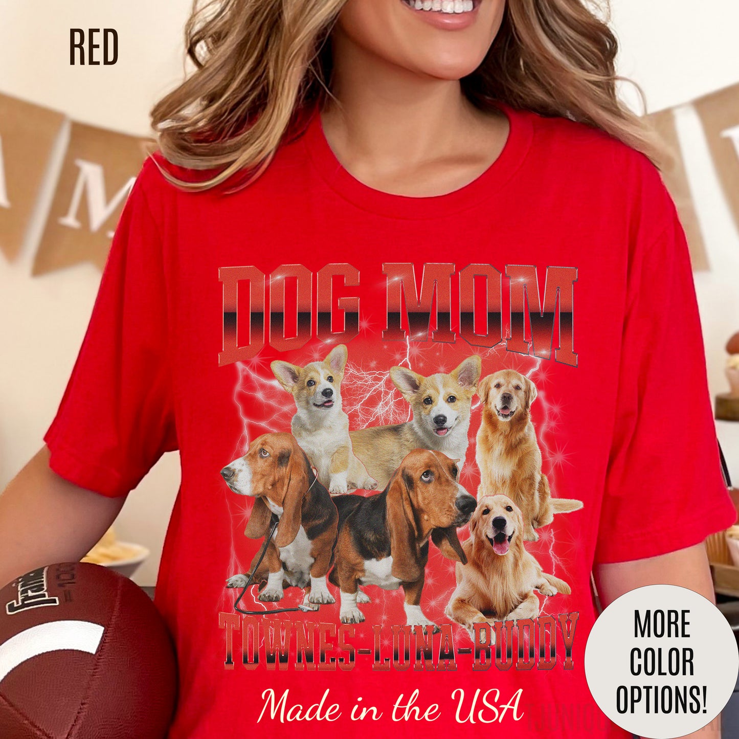 Custom Retro Dog Bootleg Shirt, Dog Mom Shirt, Dog Bootleg Retro 90's Tee, Custom Pet Photo, Custom Pet Portrait, Pet Lovers Gift, T1430