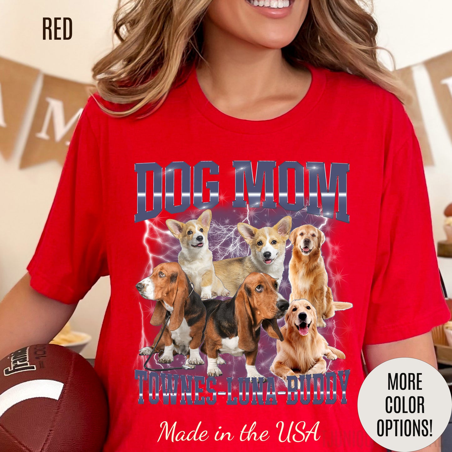 Custom Retro Dog Bootleg Shirt, Dog Mom Shirt, Dog Bootleg Retro 90's Tee, Custom Pet Photo, Custom Pet Portrait, Pet Lovers Gift, T1433