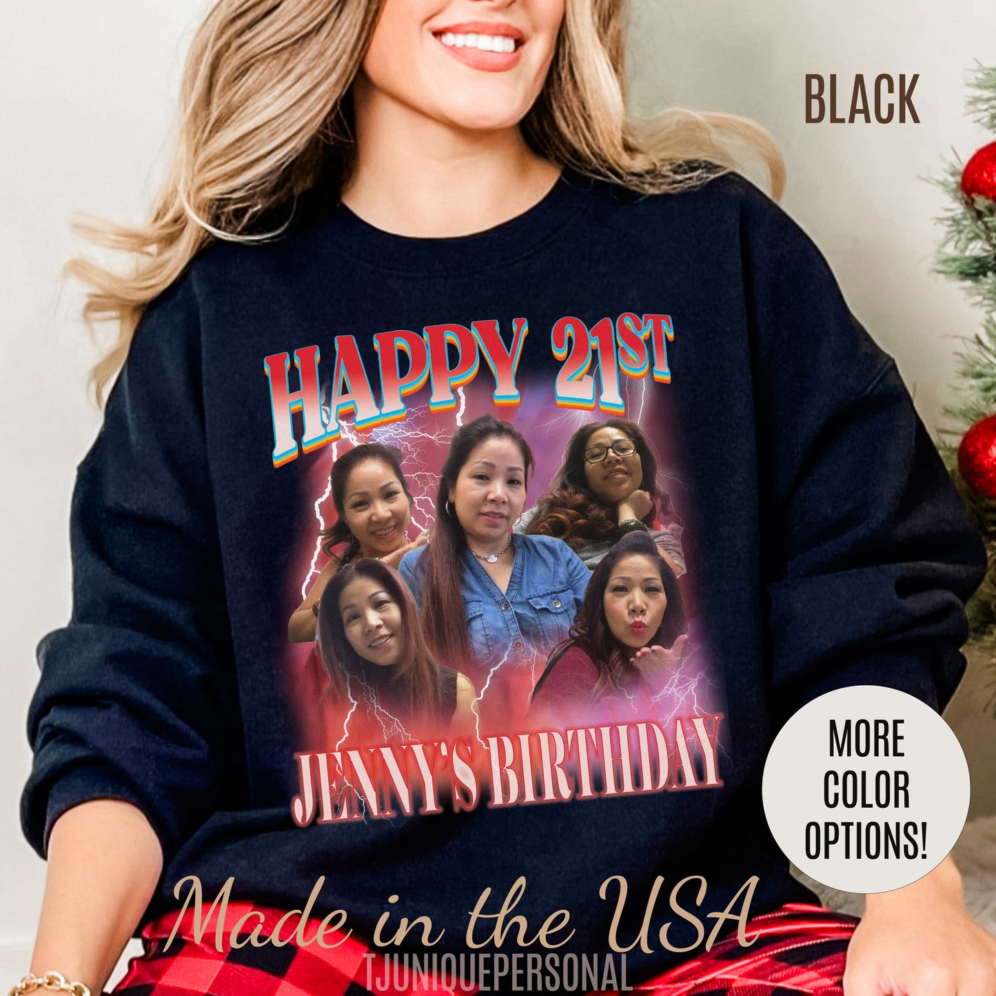 Custom 21st birthday sweatshirt, Custom Bootleg Rap sweatshirt, 21st birthday gifts, Vintage Graphic Sweatshirt, 18th birthday gift, S1447