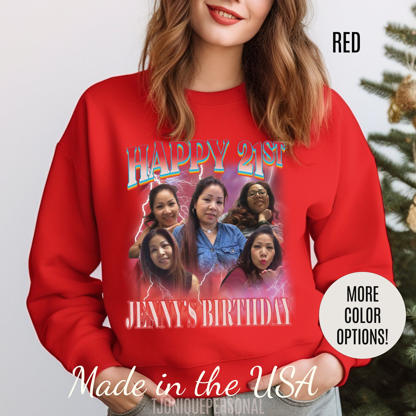 Custom 21st birthday sweatshirt, Custom Bootleg Rap sweatshirt, 21st birthday gifts, Vintage Graphic Sweatshirt, 18th birthday gift, S1447