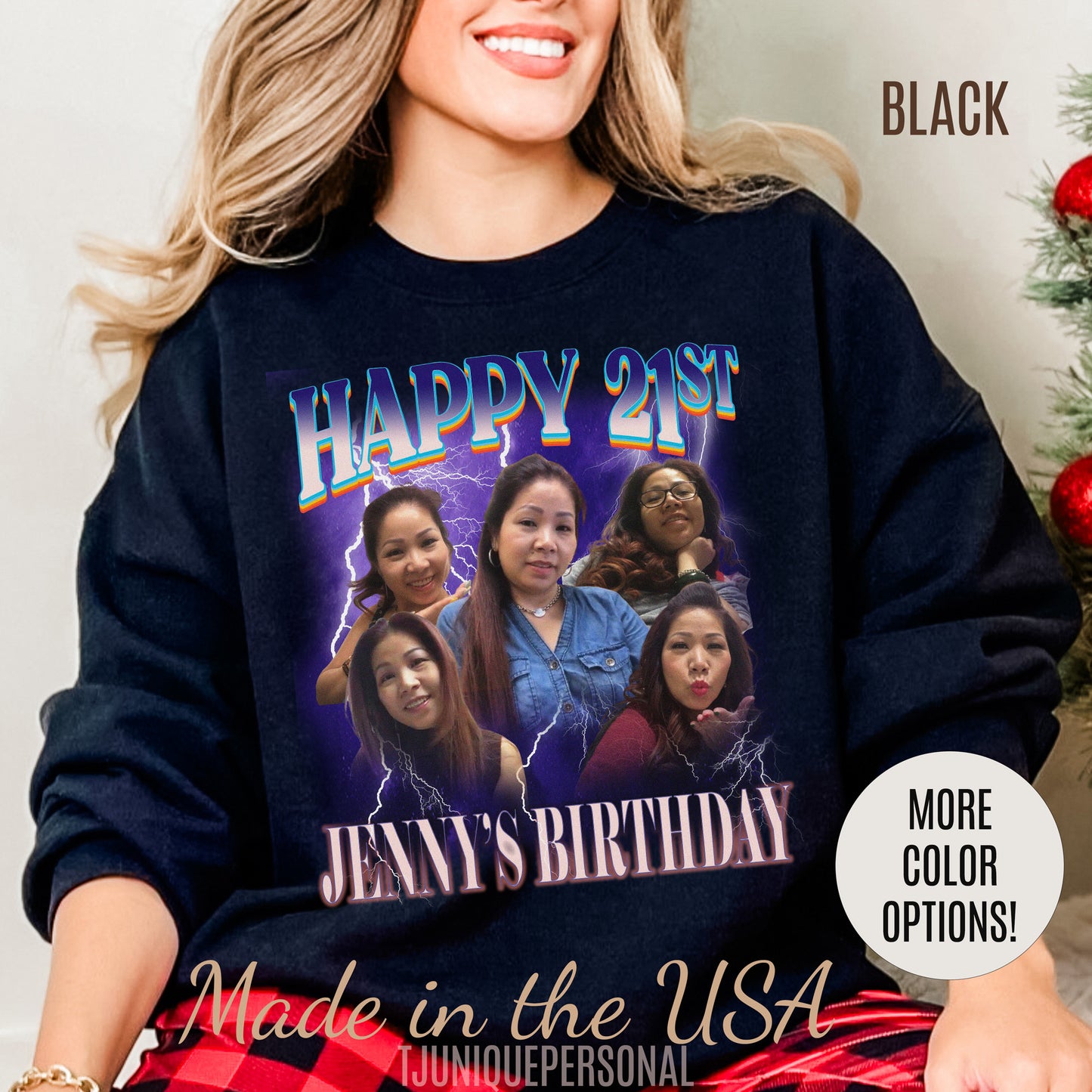 Custom 21st birthday sweatshirt, Custom Bootleg Rap sweatshirt, 21st birthday gifts, Vintage Graphic Sweatshirt, 18th birthday gift, S1448