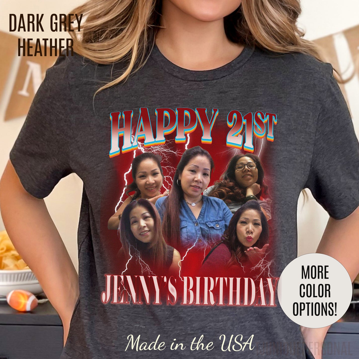 Custom 21st birthday shirt, Custom Bootleg Rap Tee 21st birthday gifts Vintage Graphic Tshirt, T1449