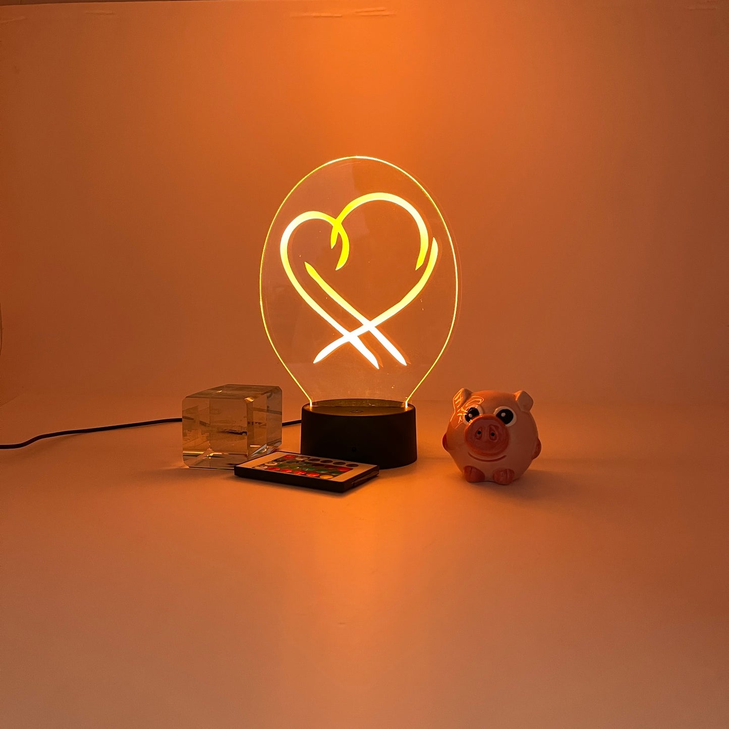 Personalized gifts heart logo BTS Night Light