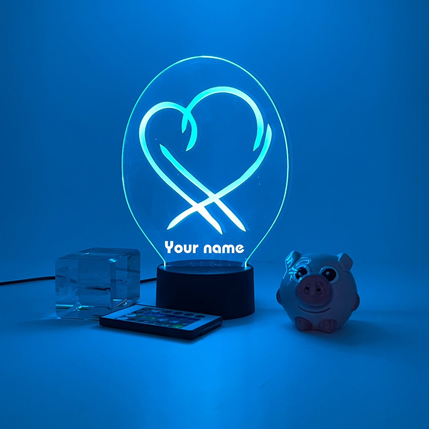Personalized gifts heart logo BTS Night Light