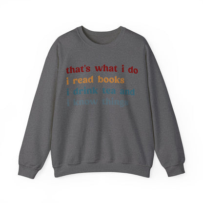 That's What I Do I Read Books Sweatshirt, Librarian Sweatshirt for Teacher, Book Lovers Club Sweatshirt, Book Nerd Sweatshirt, S1240