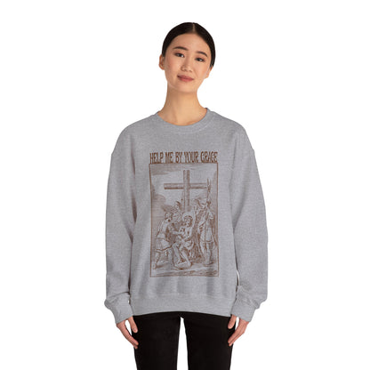 Vintage Antique Religious Biblical Drawing of Jesus Sweatshirt, 10Th Station of the Cross Sweatshirt, Way of the Cross Sweatshirt, S1590