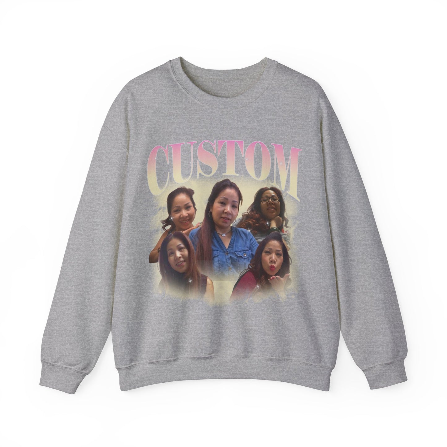 Custom Your Own Bootleg Tee, Retro Custom Bootleg Rap Tee, Custom Photo Sweatshirt, Insert Your Design Vintage Graphic 90s Sweatshirt, S1384