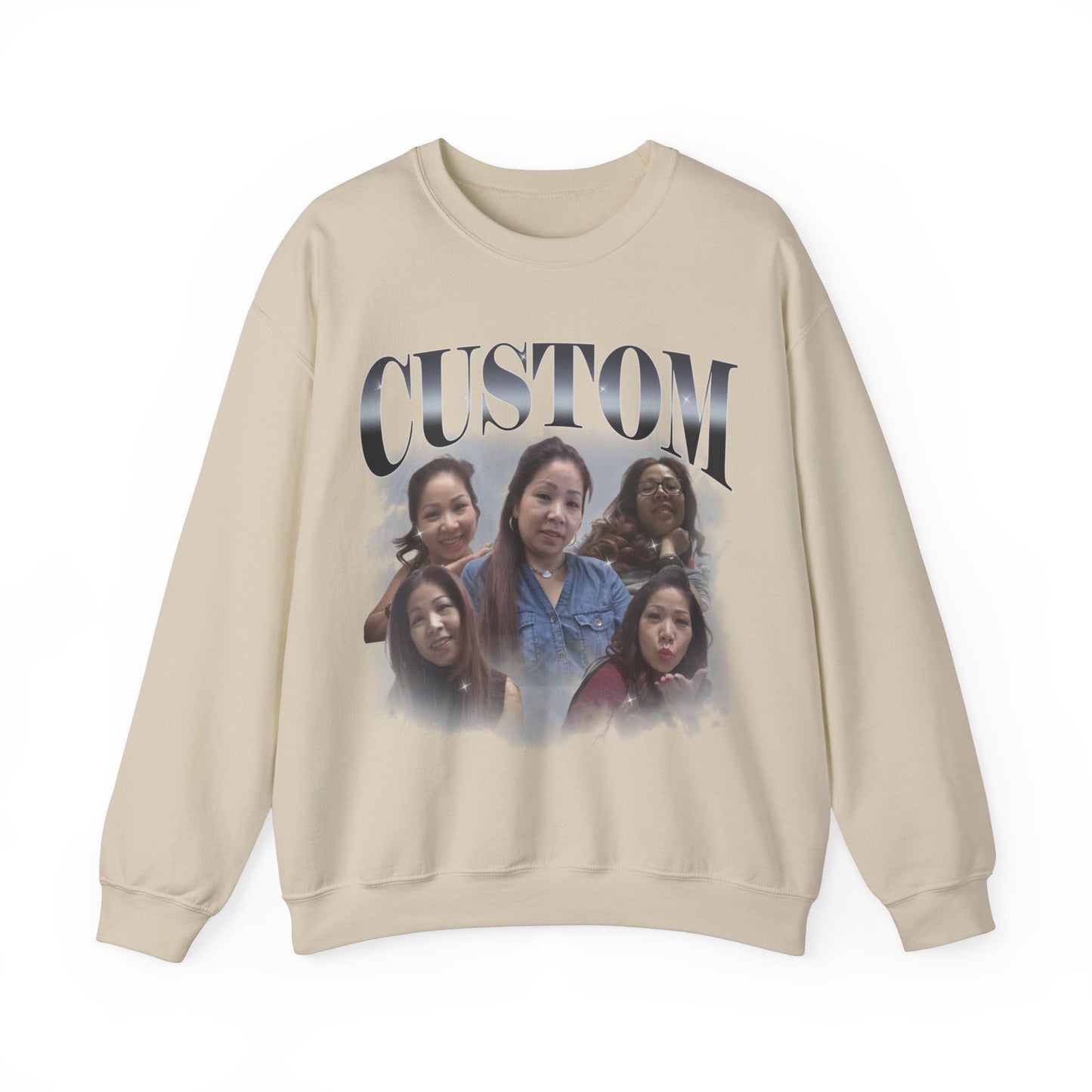 Custom Your Own Bootleg Tee, Retro Custom Bootleg Rap Tee, Custom Photo Sweatshirt, Insert Your Design Vintage Graphic 90s Sweatshirt, S1375