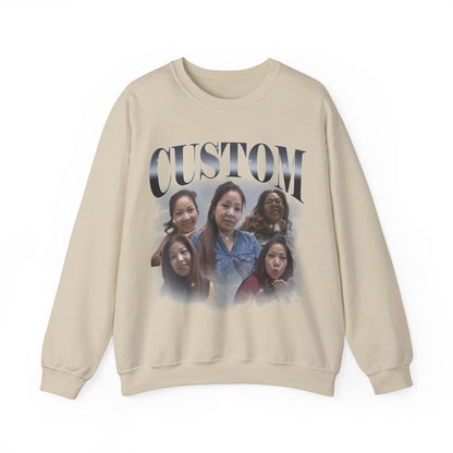 Custom Your Own Bootleg Tee, Retro Custom Bootleg Rap Tee, Custom Photo Sweatshirt, Insert Your Design Vintage Graphic 90s Sweatshirt, S1375