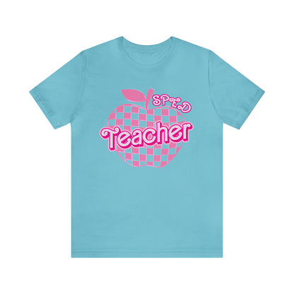 Sped Teacher Shirt, Sped Teacher Shirt Words, Pink Teacher Shirts, Teacher Appreciation Checkered Tee, Gifts for Teachers, Teacher Era, T797