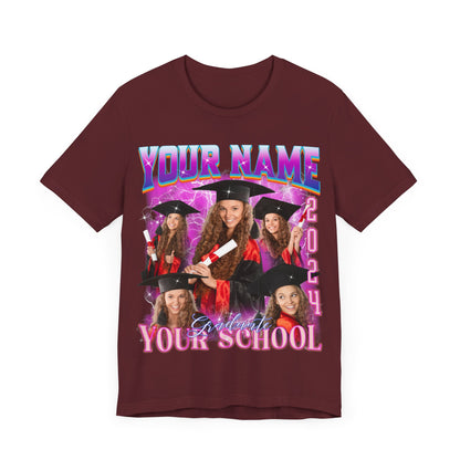 Graduation Party Shirt, Custom Bootleg Rap Tee For Graduation, Custom Graduation Shirt, Custom Photo Graduate Shirt, Senior T-Shirt, T1634