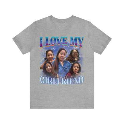 Custom Bootleg Rap Tee, I Love My Girlfriend Shirt, Custom Wife Photo Shirt, Vintage Graphic 90s Tshirt, Valentine's Shirt Gift, T1348
