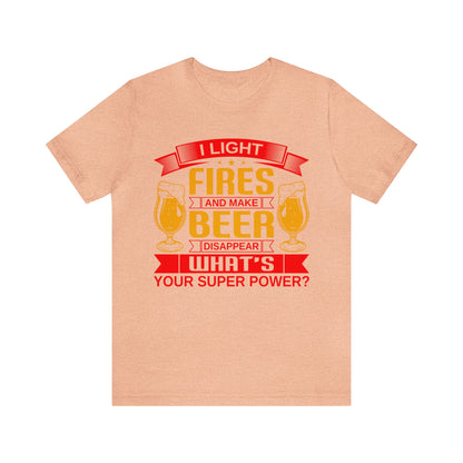 I light Fires And Make Beer Shirt for Men, Electrician Shirt for Fathers Day, Funny Shirt for Electrician Gift for Husband, T866