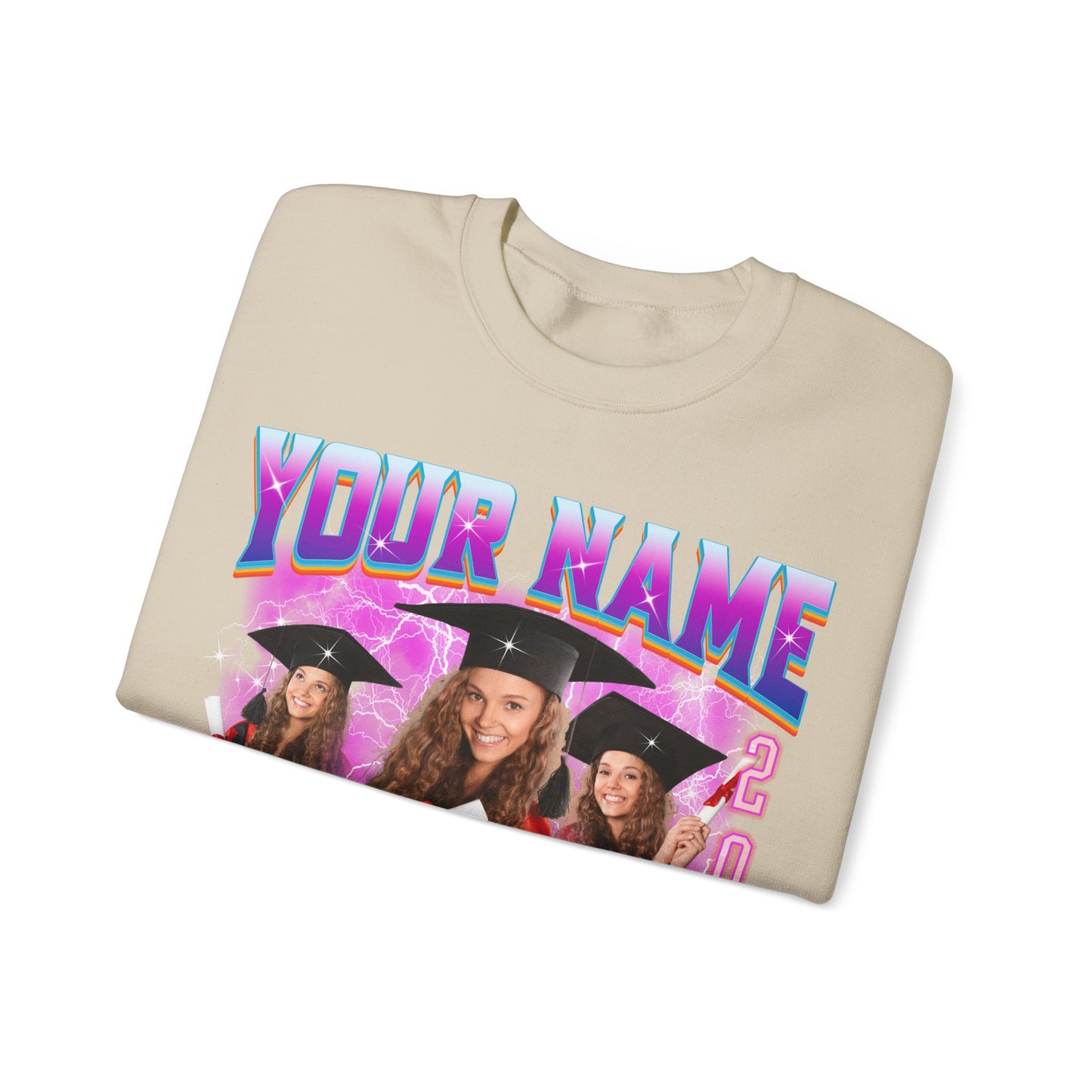 Graduation Party Sweatshirt, Custom Bootleg Rap Tee For Graduation, Custom Graduation Sweatshirt, Custom Photo Graduate Sweatshirt, S1634