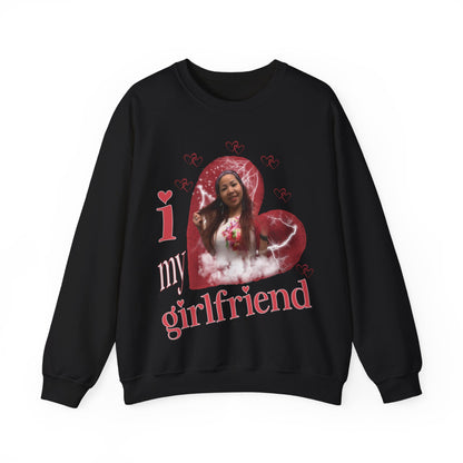 I Love My Girlfriend Sweatshirt Custom Picture, I Love My Girlfriend Custom Photo Sweatshirt , I Love My Girlfriend Sweatshirt Custom, S1342