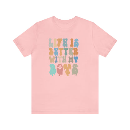 Cute Boy Mom Shirt for Birthday Gift for Mom, Life is better with my boys Shirt for Halloween Gift, T309