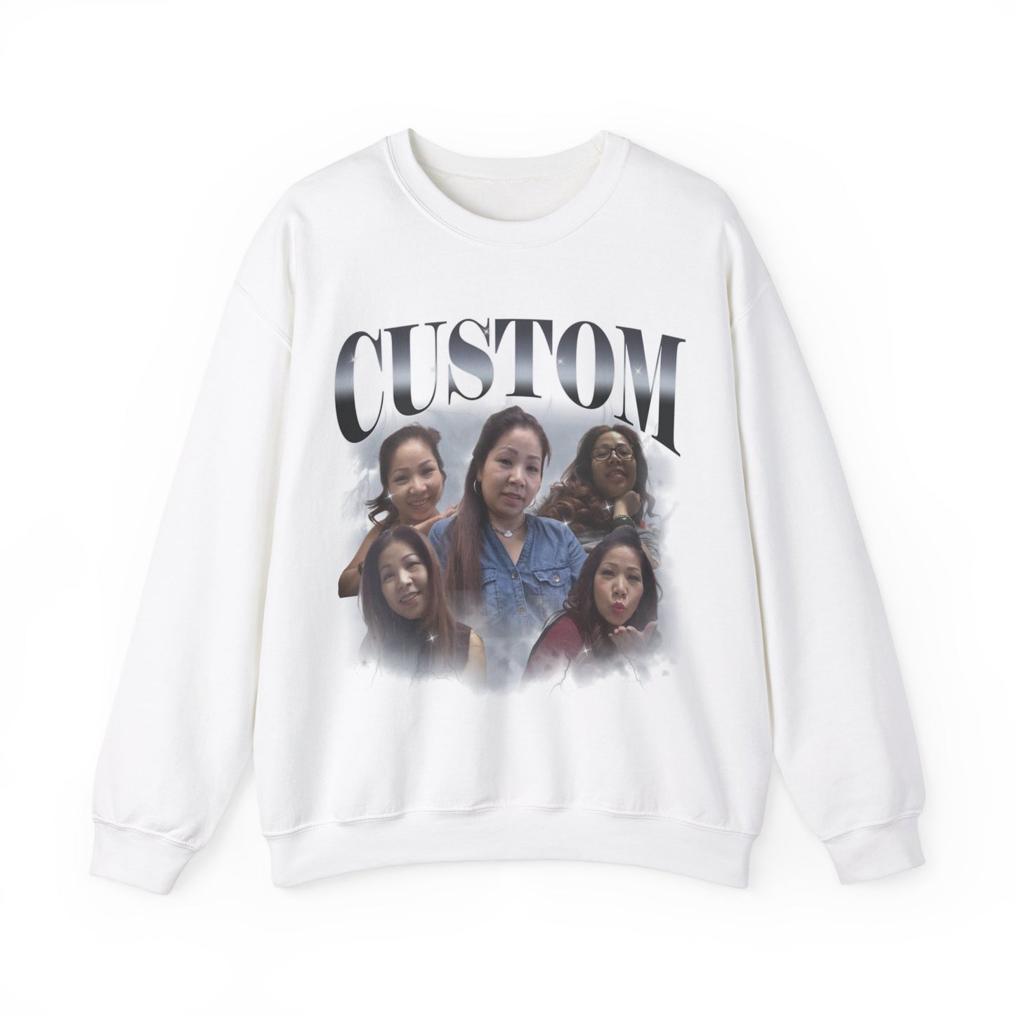 Custom Your Own Bootleg Tee, Retro Custom Bootleg Rap Tee, Custom Photo Sweatshirt, Insert Your Design Vintage Graphic 90s Sweatshirt, S1375