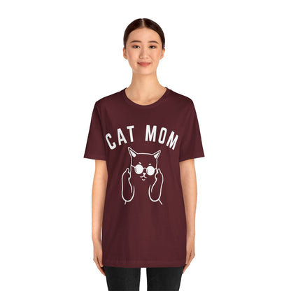 Cat Mom Shirt, Funny Pet Lover Tshirt for Her, Cat Mama T Shirt for Mom Gift from Kids, Cat T-Shirt Gift for Women, Cat Lover Tee, T1111