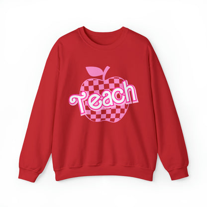 My Job is Teach Sweatshirt, Trendy Teacher Sweatshirt, Retro Back to school, Teacher Appreciation, Checkered Teacher Sweatshirt, S738