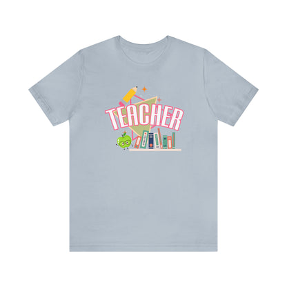 Pink Teacher Shirt, colorful teacher shirt, Teacher shirt, 90s shirt, 90s teacher shirt, colorful school shirt, T541