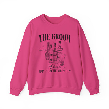 The Groom Bachelor Party Sweatshirt, Groomsmen Sweatshirt Custom Bachelor Party Gifts Funny Bachelor Sweatshirt Group Sweatshirt, 2 S1555 UK