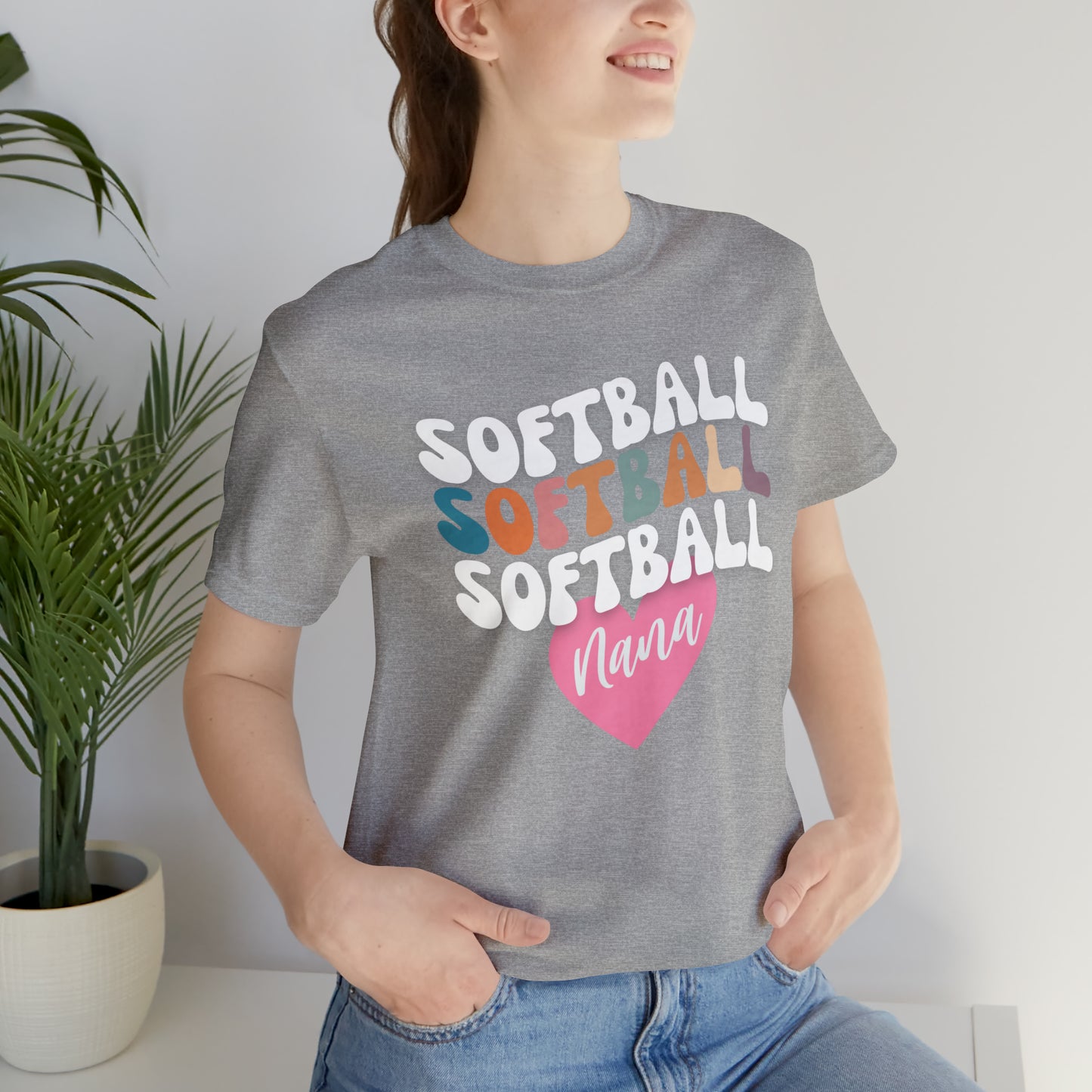 Softball Nana Shirt, Cute Softball Shirt for Grandma, Retro Softball Nana Shirt, Shirt for Nana, T330