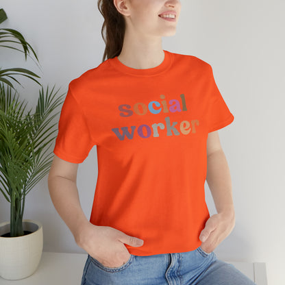 Retro Social Worker Shirt, Social Worker T-shirt for Women, School Social Worker Shirt, Social Worker Gift, T459