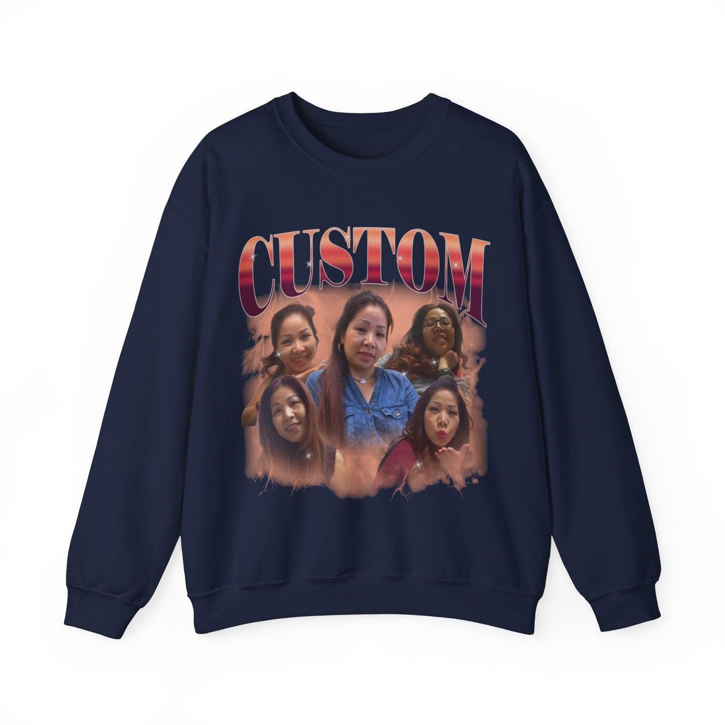 Custom Your Own Bootleg Tee, Retro Custom Bootleg Rap Tee, Custom Photo Sweatshirt, Insert Your Design Vintage Graphic 90s Sweatshirt, S1386