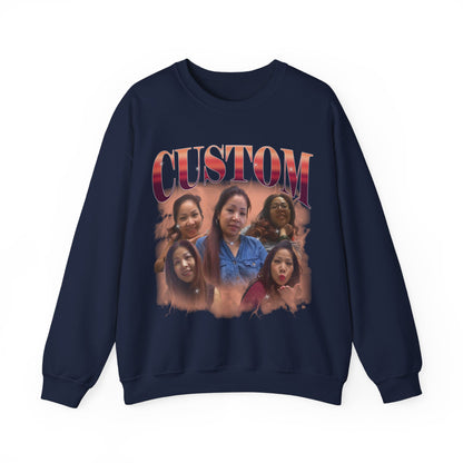 Custom Your Own Bootleg Tee, Retro Custom Bootleg Rap Tee, Custom Photo Sweatshirt, Insert Your Design Vintage Graphic 90s Sweatshirt, S1386