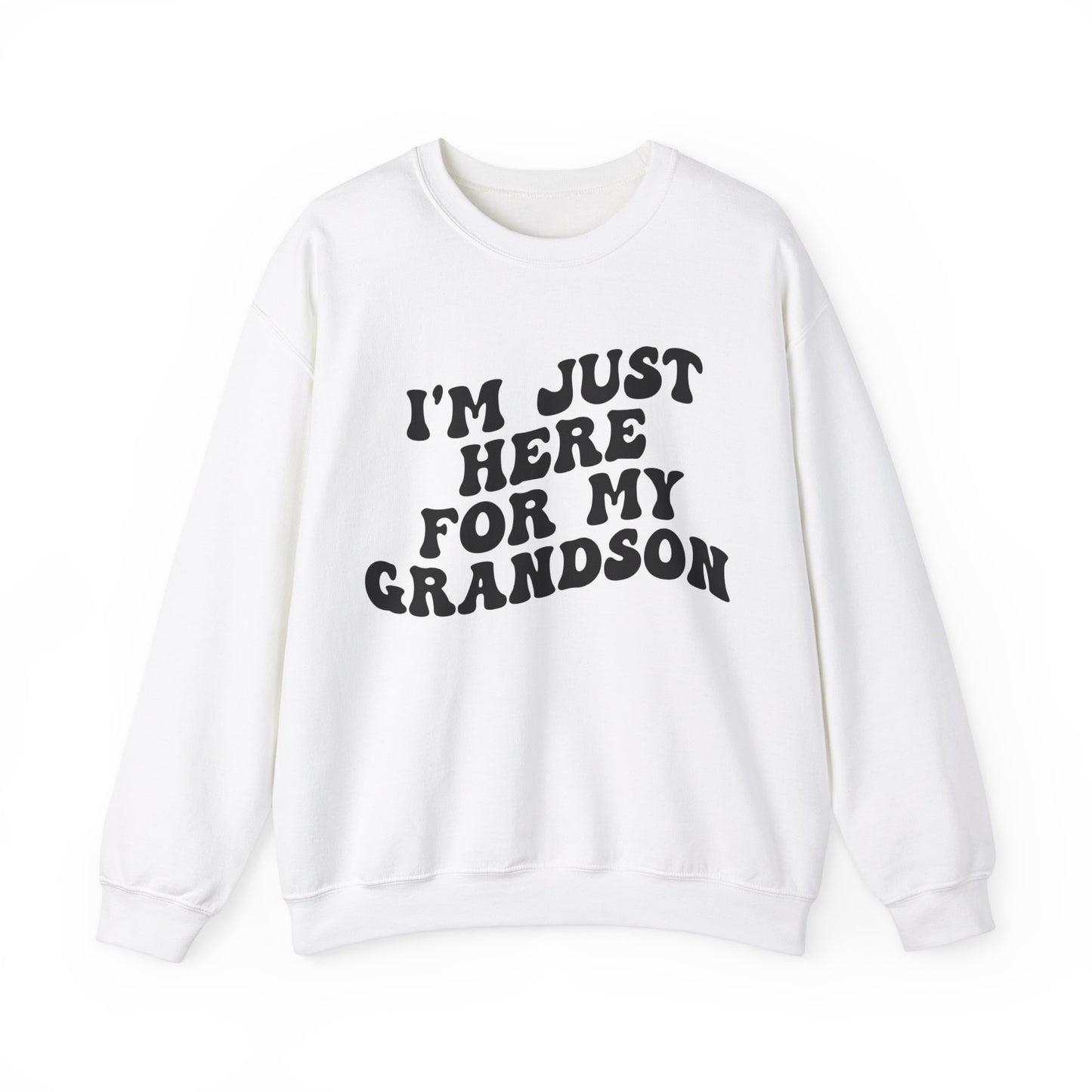 I'm Just Here for My Grandson Sweatshirt, Best Grandmother Sweatshirt, Supportive Grandma Sweatshirt, Gift for Granny from Grandson, S1075