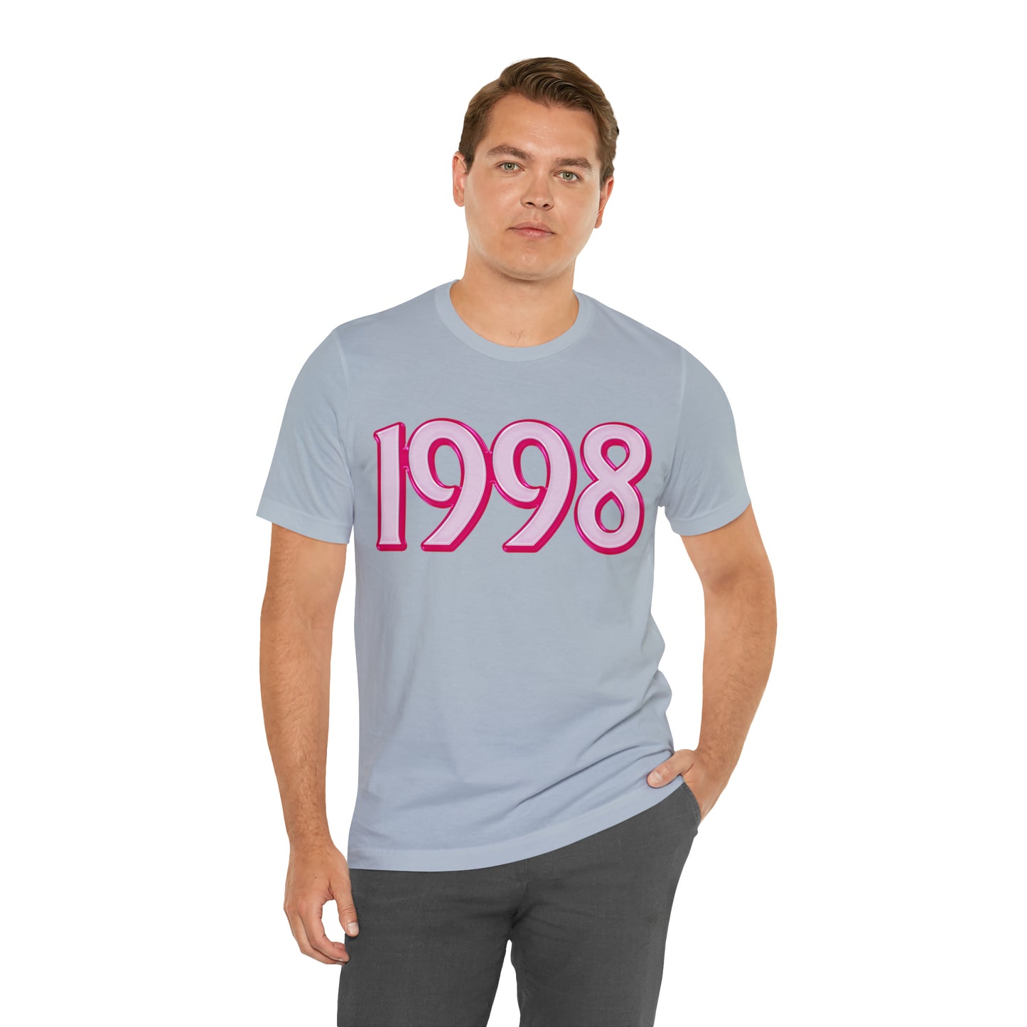 1998 Pink shirt for Lady Birthday Gift, 1998 Retro Number T shirt, 1998 Birthday Year Number shirt for Women, Pink Shirt For Women, T814