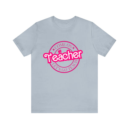 Come On Let's Go Teach Teacher Shirt, Trendy Teacher shirt, Retro Back to school, Teacher Appreciation Checkered Teacher Tee, T722