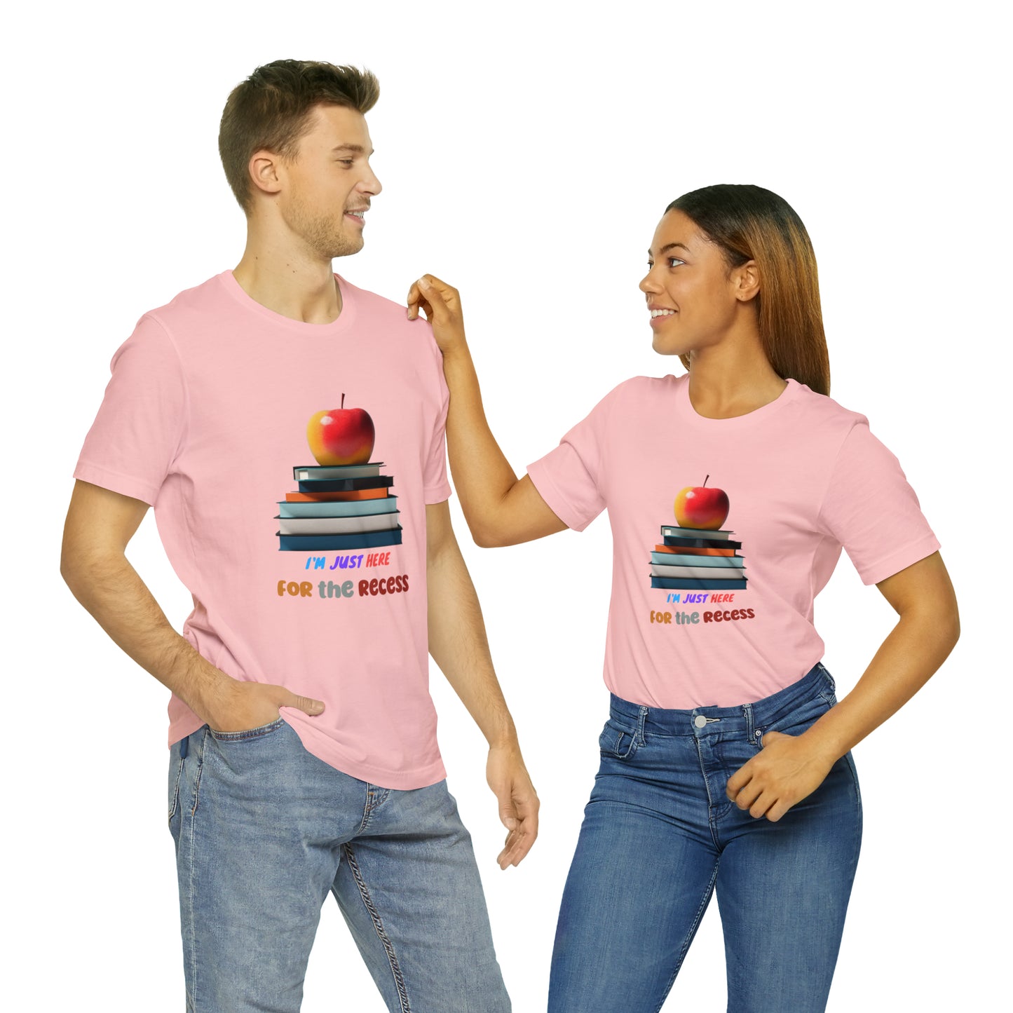 Back to school shirt funny for student, I am just here for the recess, T151