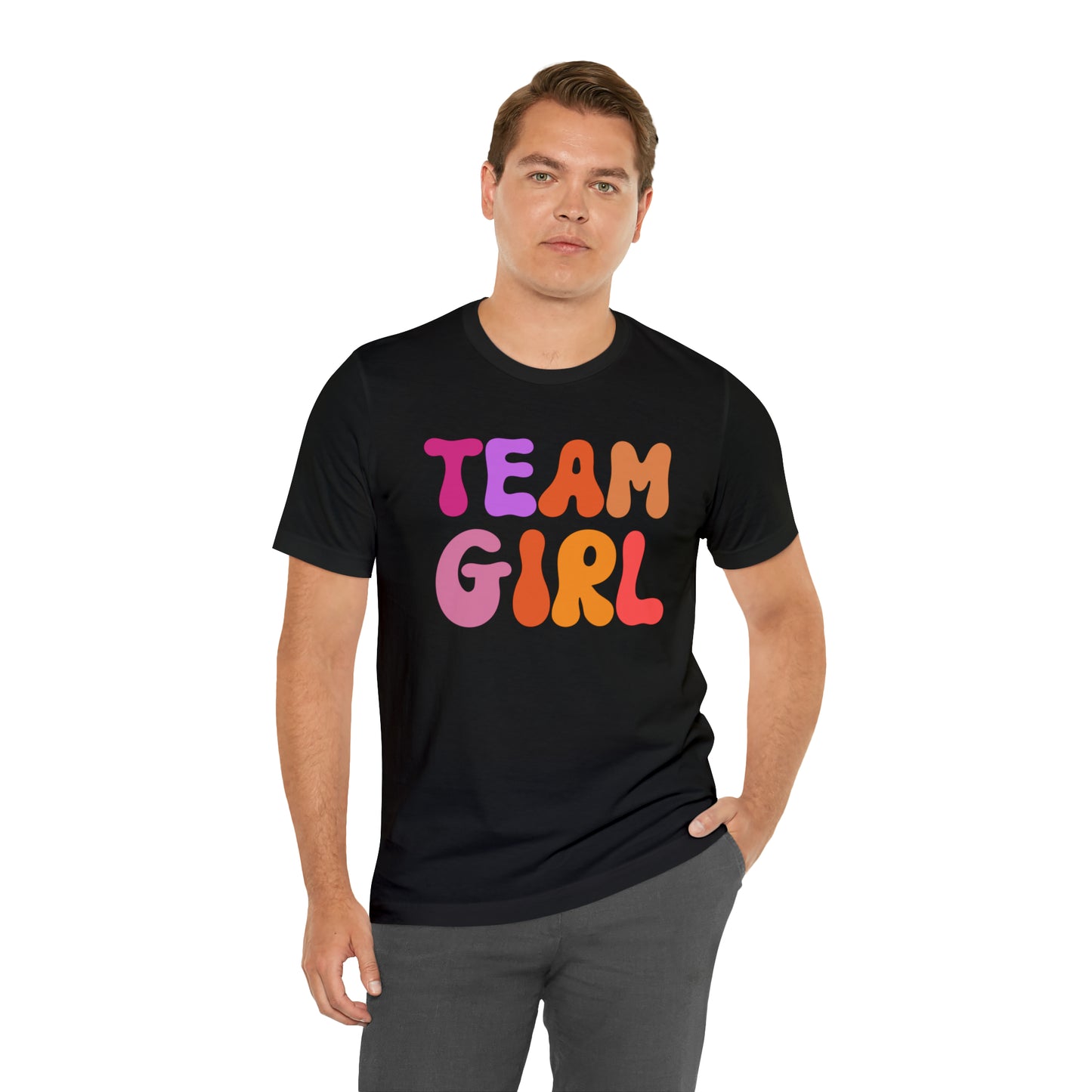 Team Girl Shirt for Gender Reveal, Cute Baby Announcement Shirt for Gender Reveal, Gender Announcement Gift for Her, T446