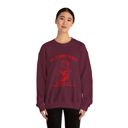 My Tummy Hurts But Im Really Being Brave About It Sweatshirt, Funny Bravery Sweatshirt, Chronic Illness Sweatshirt, Frog Sweatshirt,  T1583