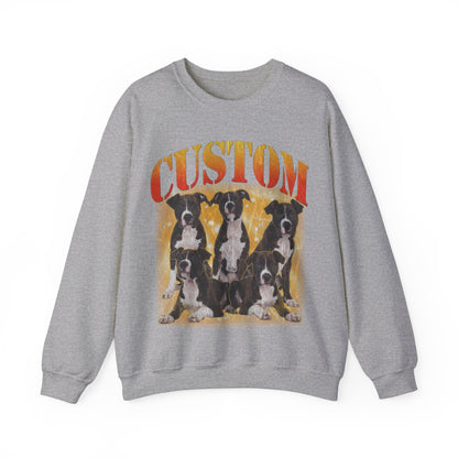 Retro Custom Your Own Bootleg Tee, Custom Cat Bootleg Tee, Custom Dog Bootleg Tee Custom dog portrait, Vintage Graphic 90s Sweatshirt, S1390