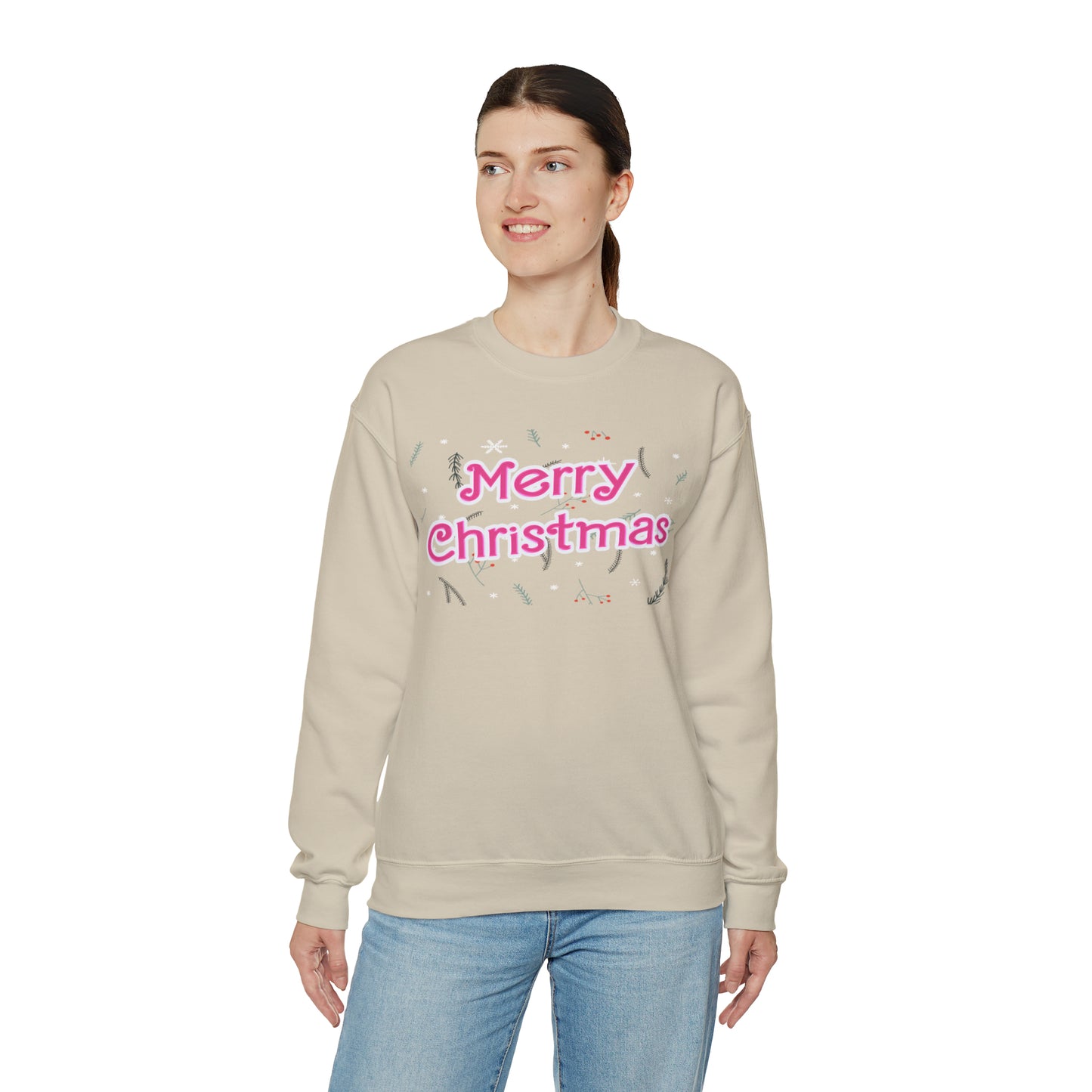 Pink Christmas Sweatshirt, Pink Christmas tree sweatshirt, Pink Doll Christmas, Dreaming of a pink Christmas, Doll sweatshirt, SW912