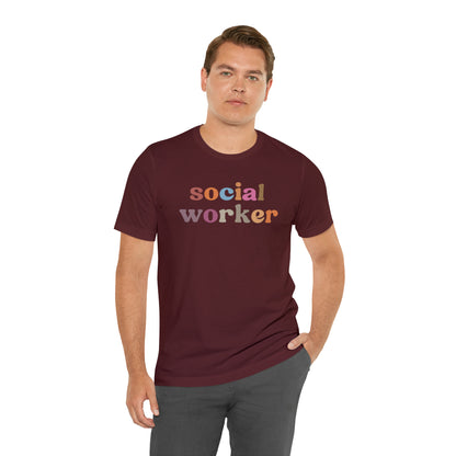 Retro Social Worker Shirt, Social Worker T-shirt for Women, School Social Worker Shirt, Social Worker Gift, T459