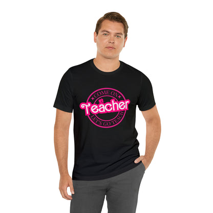 Come On Let's Go Teach Teacher Shirt, Trendy Teacher shirt, Retro Back to school, Teacher Appreciation Checkered Teacher Tee, T722