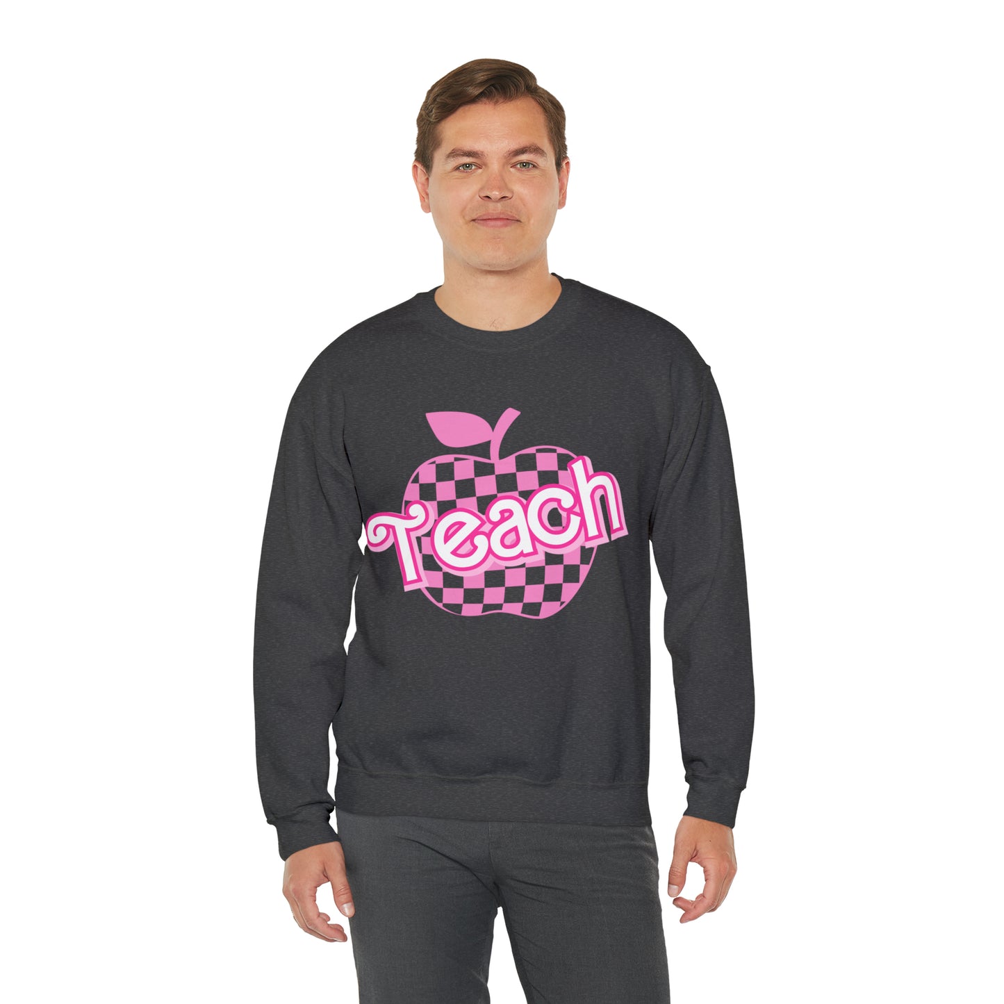 My Job is Teach Sweatshirt, Trendy Teacher Sweatshirt, Retro Back to school, Teacher Appreciation, Checkered Teacher Sweatshirt, S738