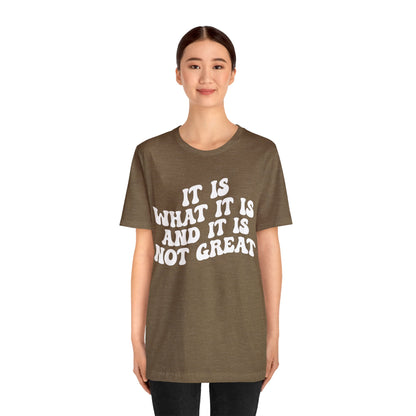 It Is What It Is And It Is Not Great Shirt, Funny Quote Shirt, Funny Meme Shirt, Funny Mood Shirt, Shirt for Women, Gift for Women, T1514