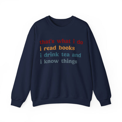 That's What I Do I Read Books Sweatshirt, Librarian Sweatshirt for Teacher, Book Lovers Club Sweatshirt, Book Nerd Sweatshirt, S1240