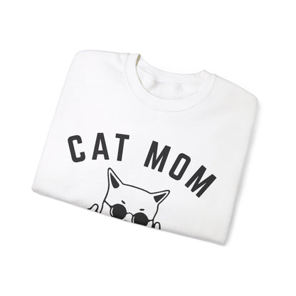 Cat Mom Sweatshirt, Funny Pet Lover Sweatshirt for Her, Cat Mama Sweatshirt for Mom Gift from Kids, Cat T-Sweatshirt Gift for Women, S1111