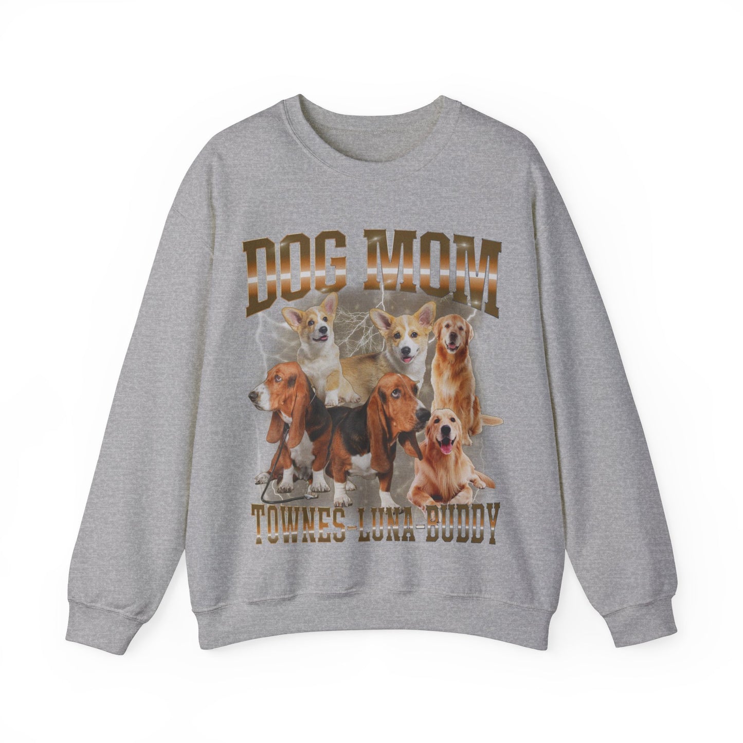 Custom Retro Dog Bootleg Sweatshirt, Dog Mom Sweatshirt, Dog Bootleg Retro 90's Sweatshirt, Custom Pet Photo, Custom Pet Portrait, S1432
