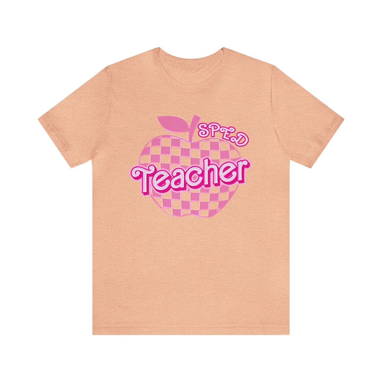 Sped Teacher Shirt, Sped Teacher Shirt Words, Pink Teacher Shirts, Teacher Appreciation Checkered Tee, Gifts for Teachers, Teacher Era, T797