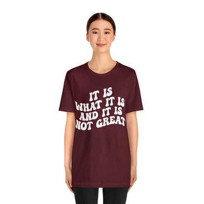 It Is What It Is And It Is Not Great Shirt, Funny Quote Shirt, Funny Meme Shirt, Funny Mood Shirt, Shirt for Women, Gift for Women, T1514