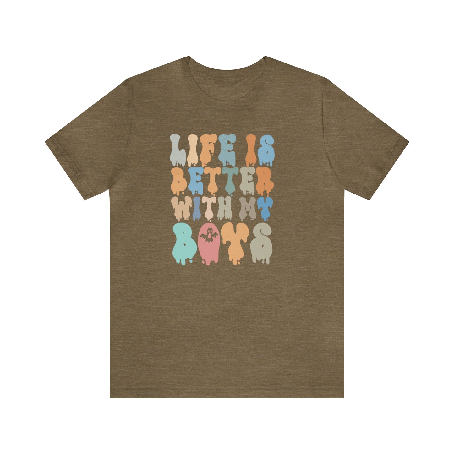 Cute Boy Mom Shirt for Birthday Gift for Mom, Life is better with my boys Shirt for Halloween Gift, T309